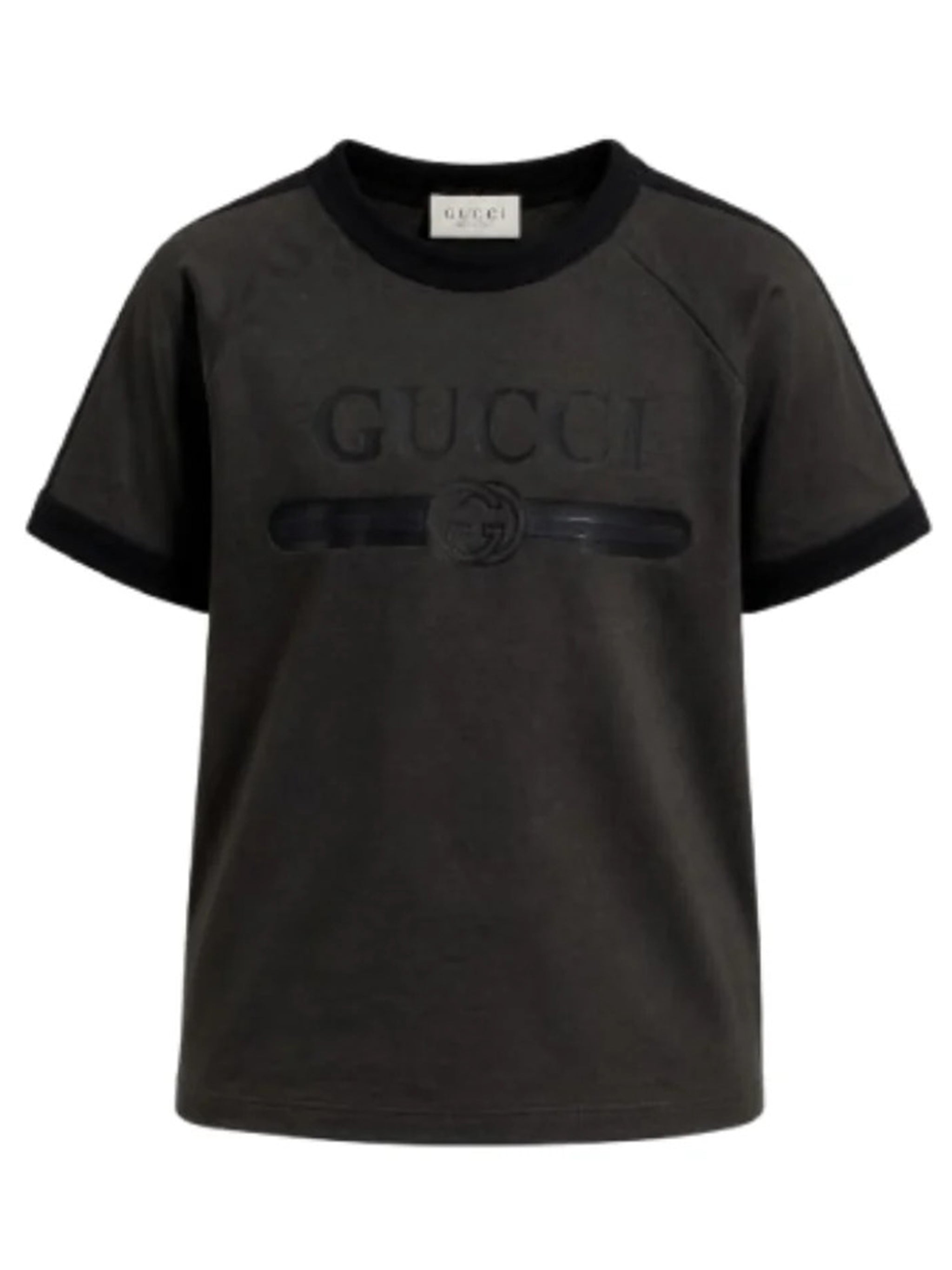 Gucci Kids 인터로킹 GG 프린트 래글런 소매 면 플리스 티셔츠