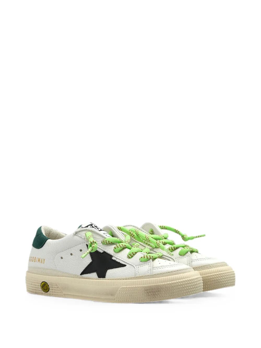 Golden Goose Kids MAY 나파 가죽 스타 스웨이드 힐