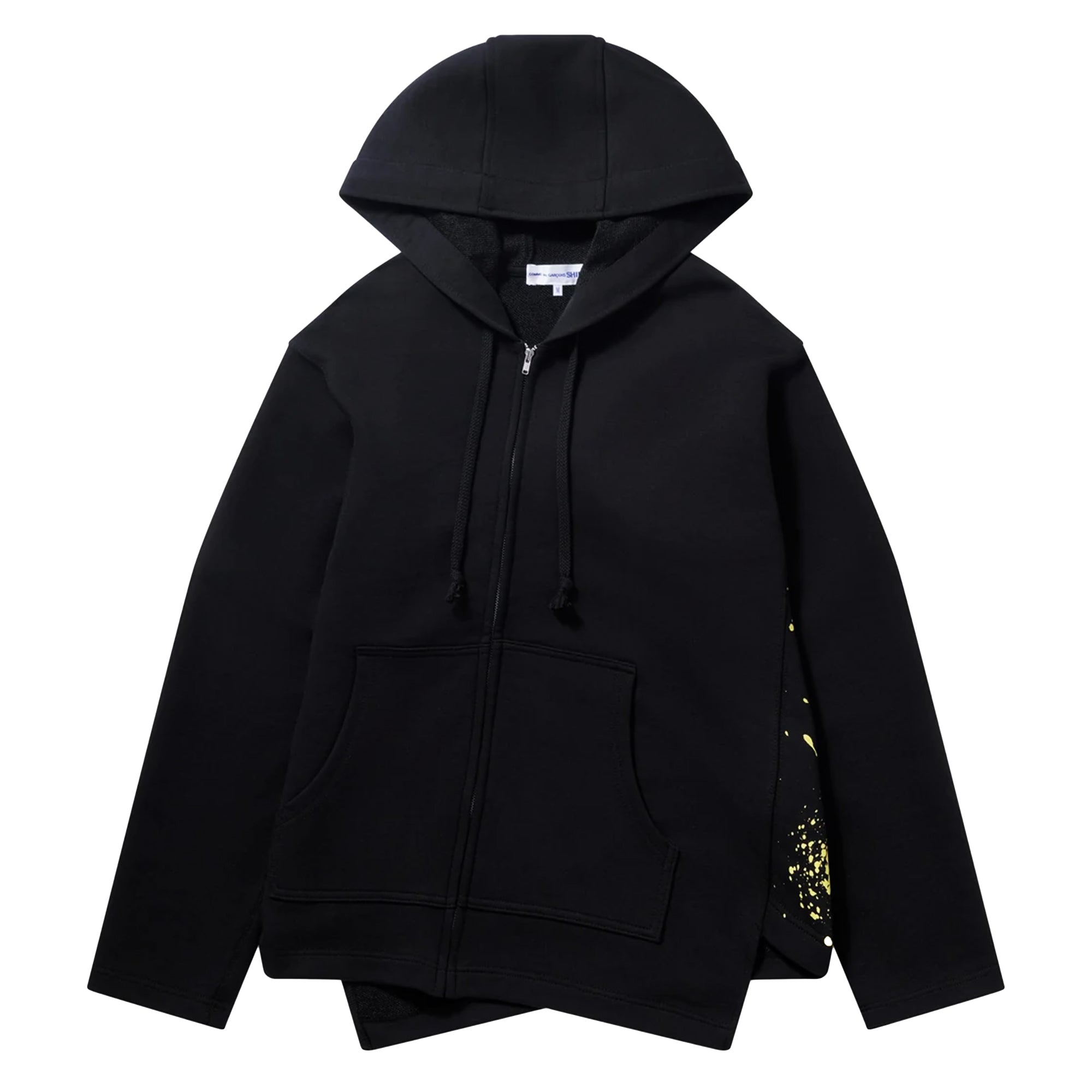 COMME DES GARCONS 그래픽 페인트 스플래터 집업 후드