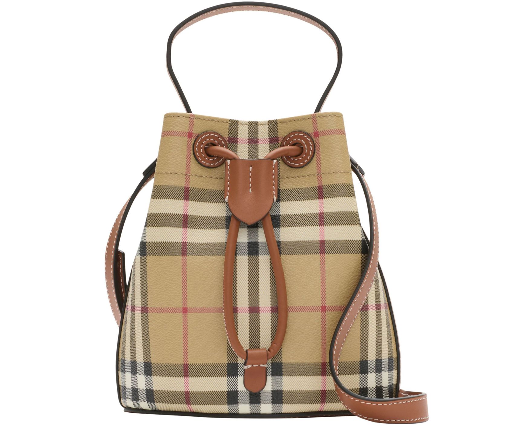 BURBERRY 버킷 백 미니어처 체크