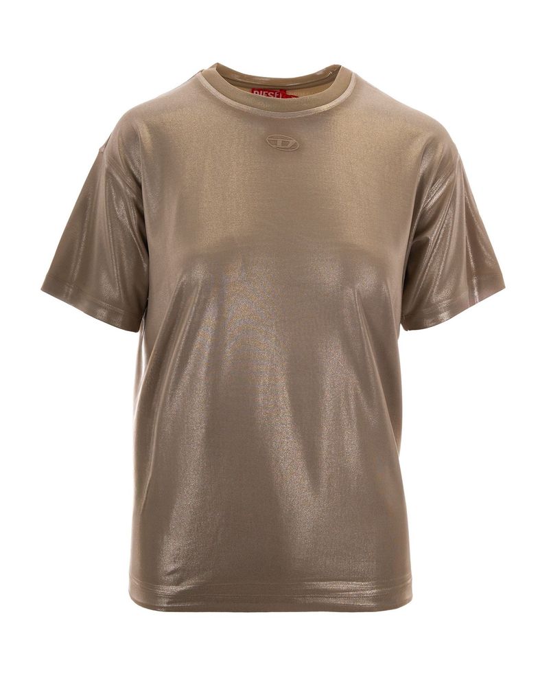DIESEL T-Normy-Aa2 메탈릭 피니시 저지 티셔츠