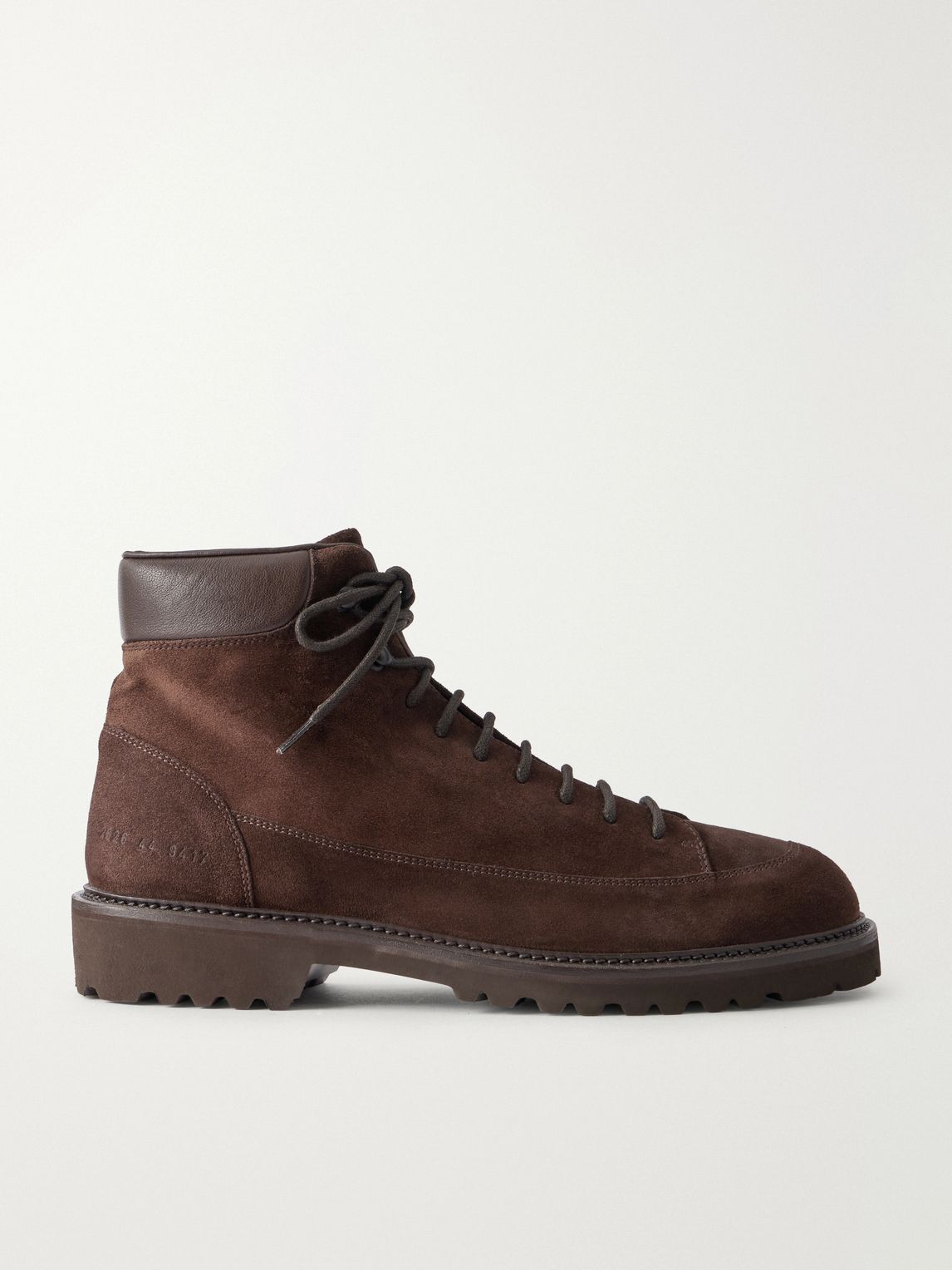 COMMON PROJECTS 가죽 트리밍 스웨이드 하이킹 부츠