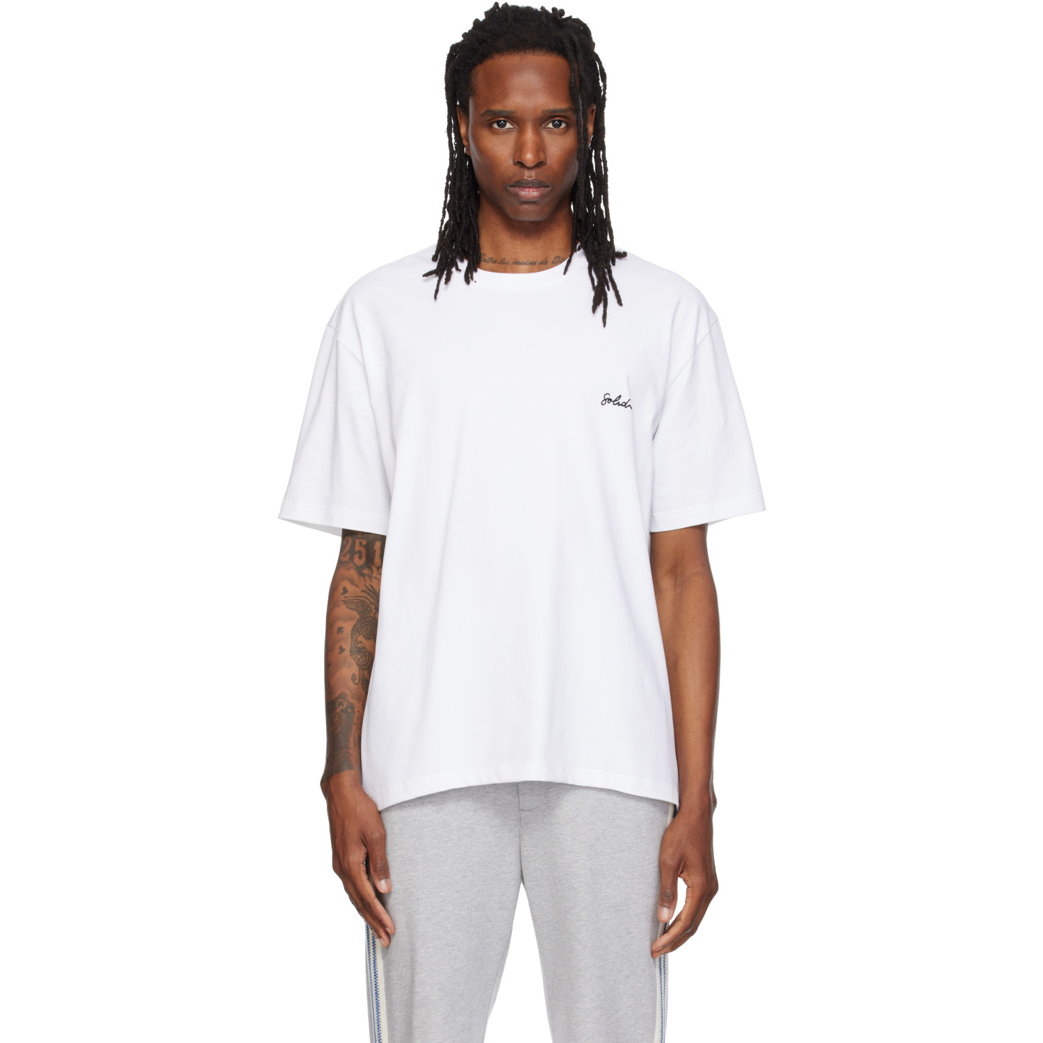 SOLID HOMME 핸드 드로우 티셔츠