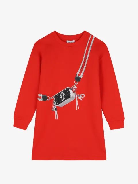 Marc Jacobs Kids 스냅샷 프린트 긴팔 원피스
