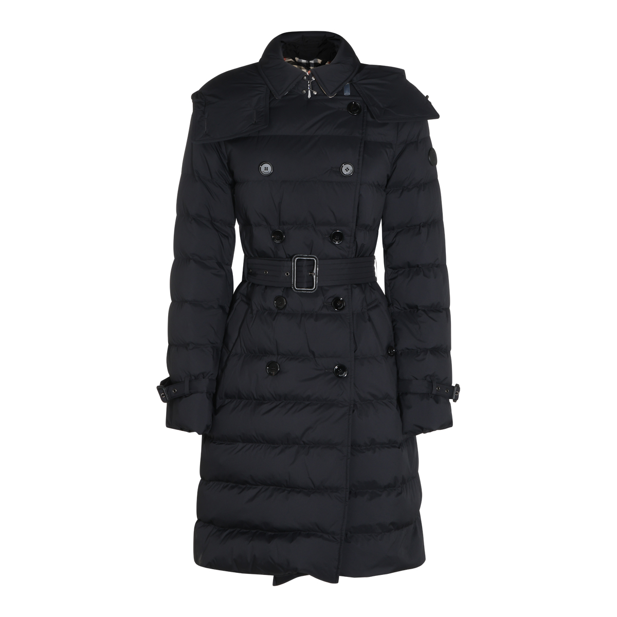 BURBERRY 블랙 오들리 나일론 퍼프 코트