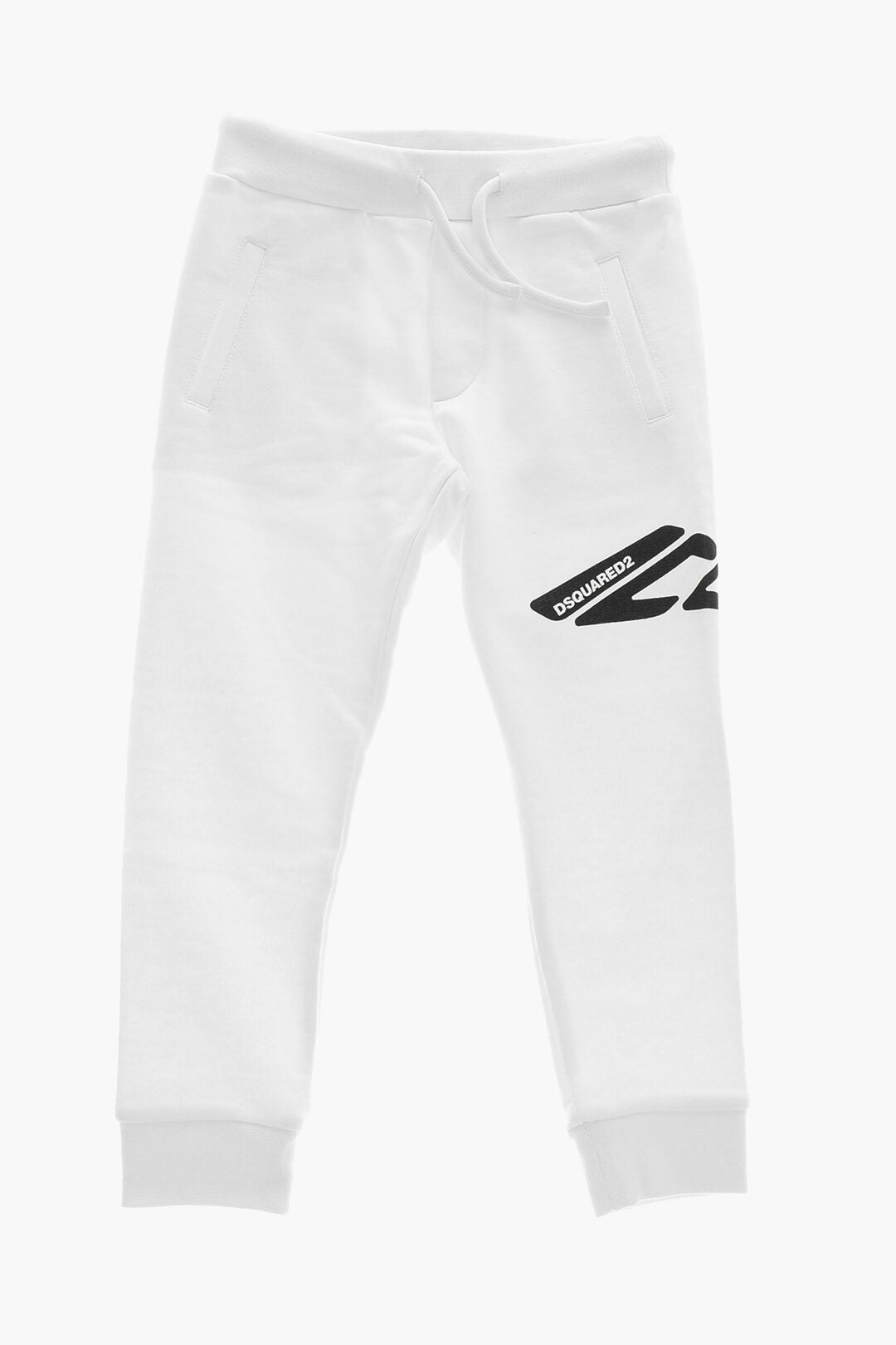 Dsquared 2 kids ICON 브러시드 코튼 조거 팬츠