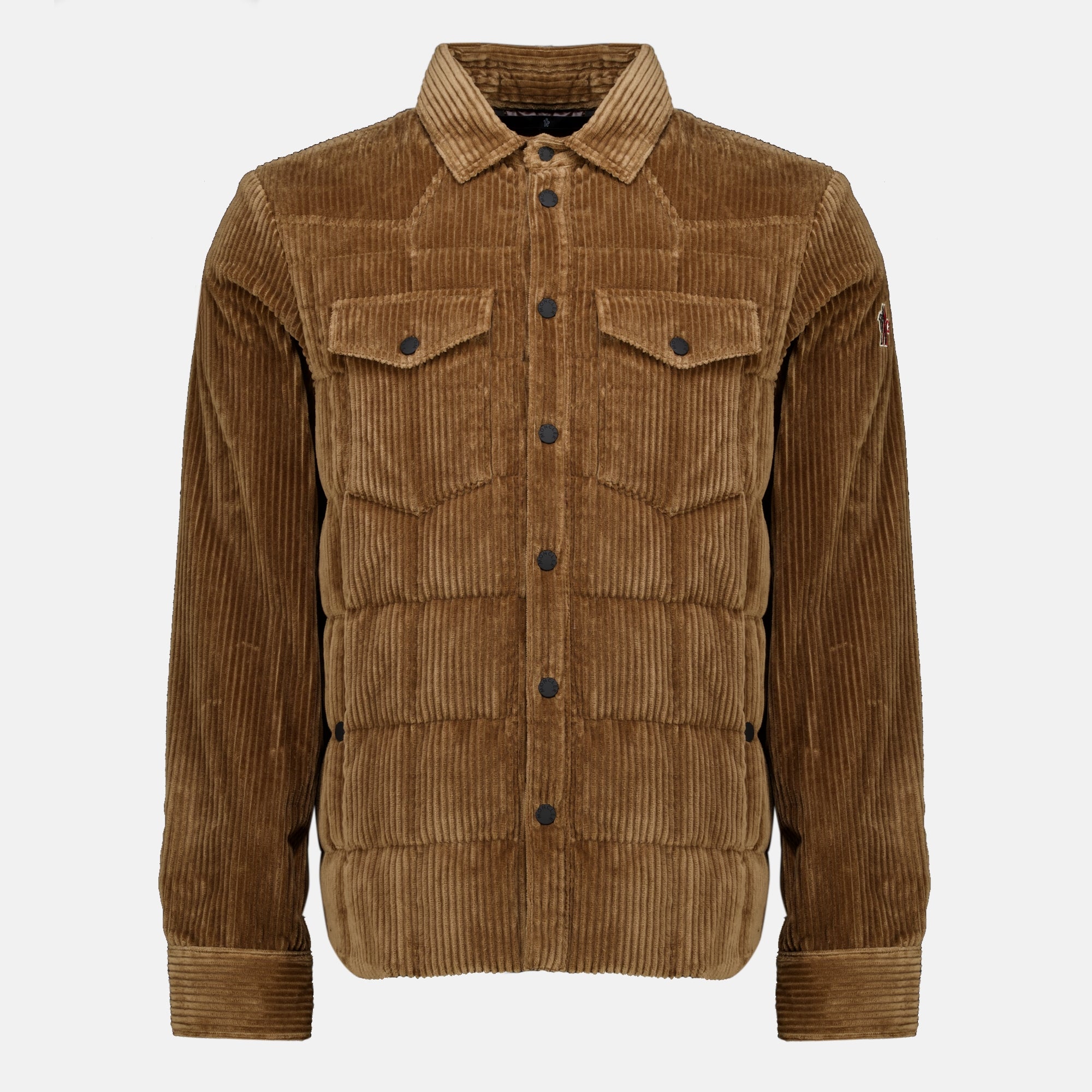 MONCLER GRENOBLE 브라운 코듀로이 오버셔츠
