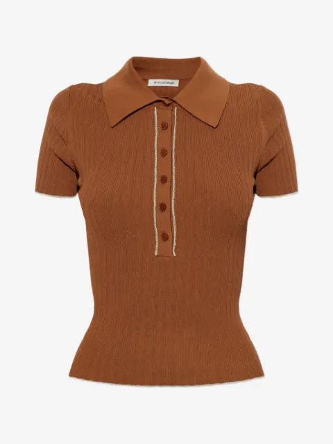 BY MALENE BIRGER 베니타 리브드 니트 폴로 셔츠