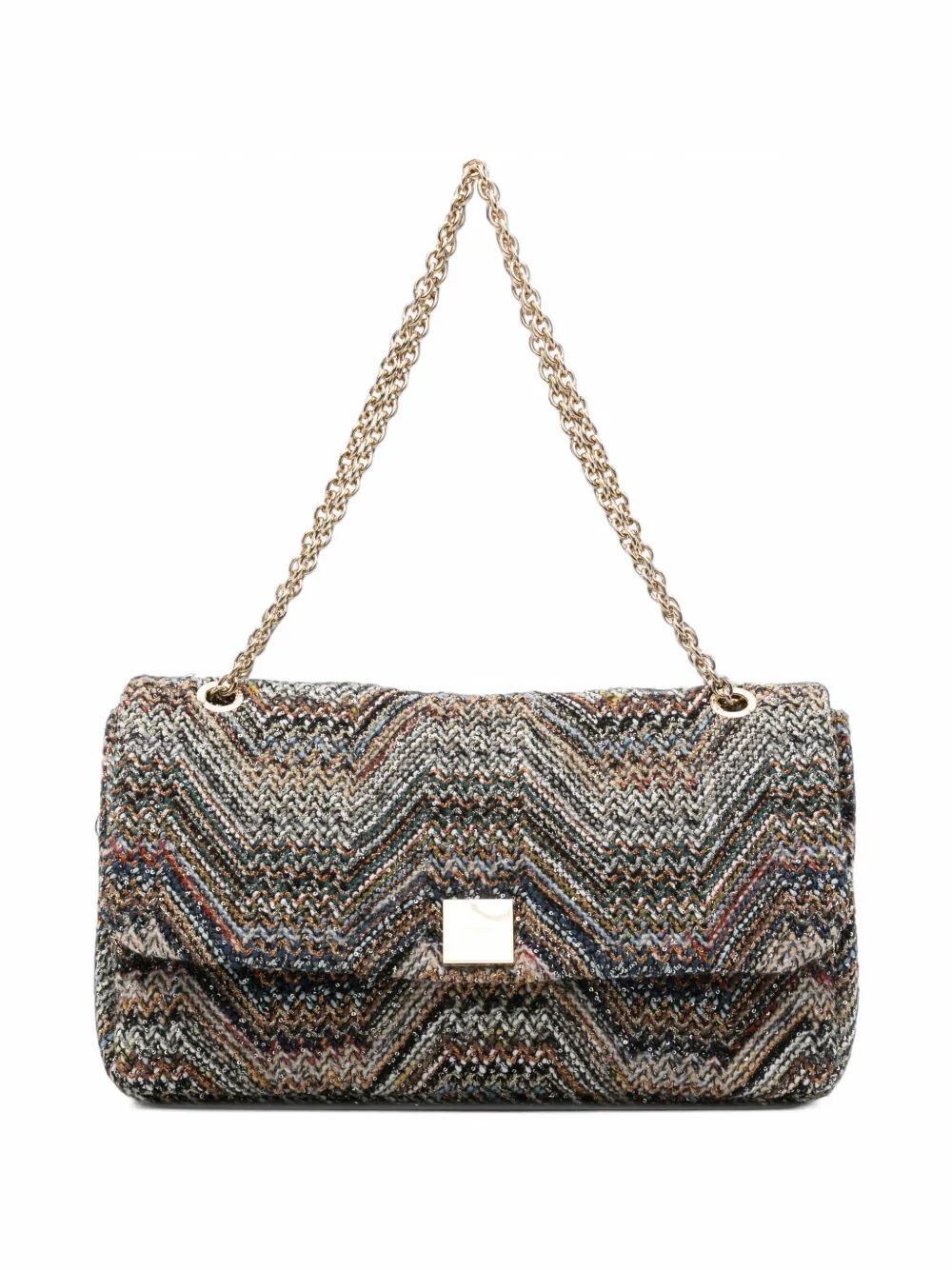 MISSONI 지그재그 니트 숄더백