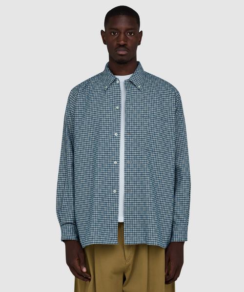 Beams Plus 오픈 B.D. 도비 체크 셔츠