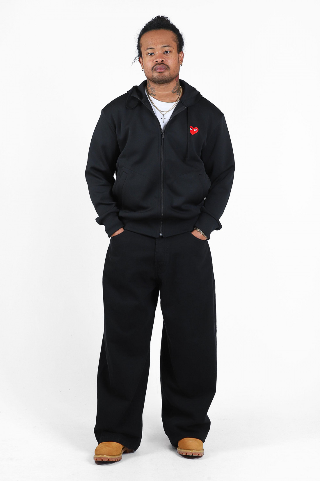 COMME DES GARCONS 플레이 후드 집업 맨투맨