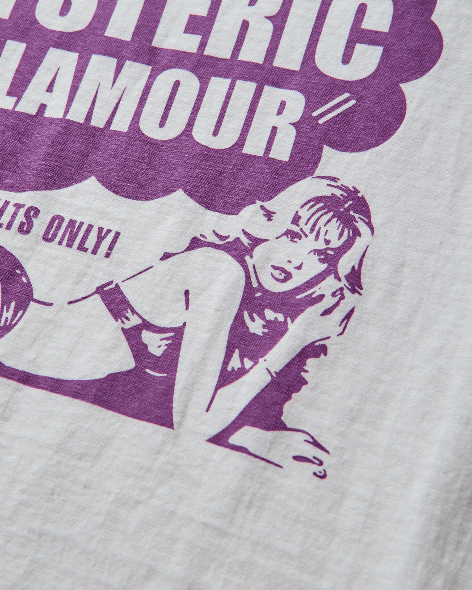HYSTERIC GLAMOUR 여성 히스테릭 클럽 베이비 티셔츠