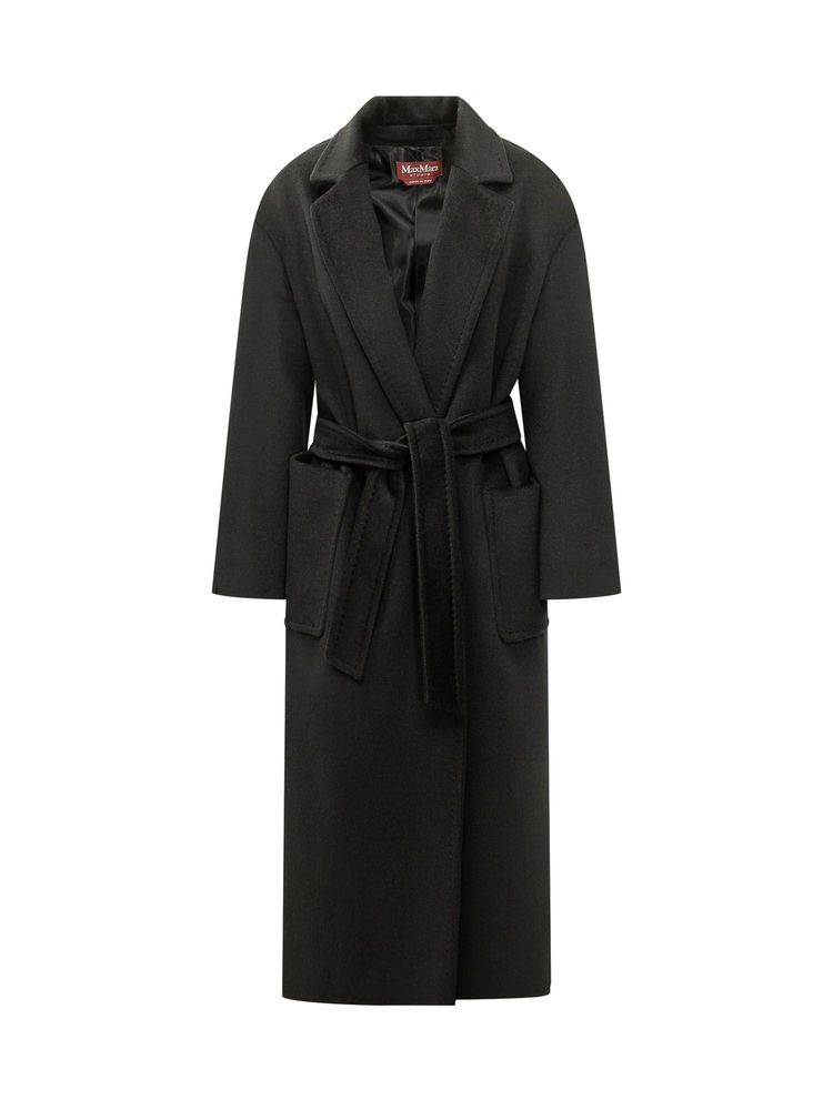MAX MARA STUDIO 지암보 브러시드 피니시 벨티드 코트