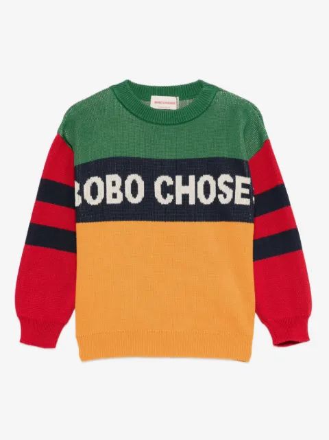 Bobo Choses 컬러 블록 스트라이프 스웨터