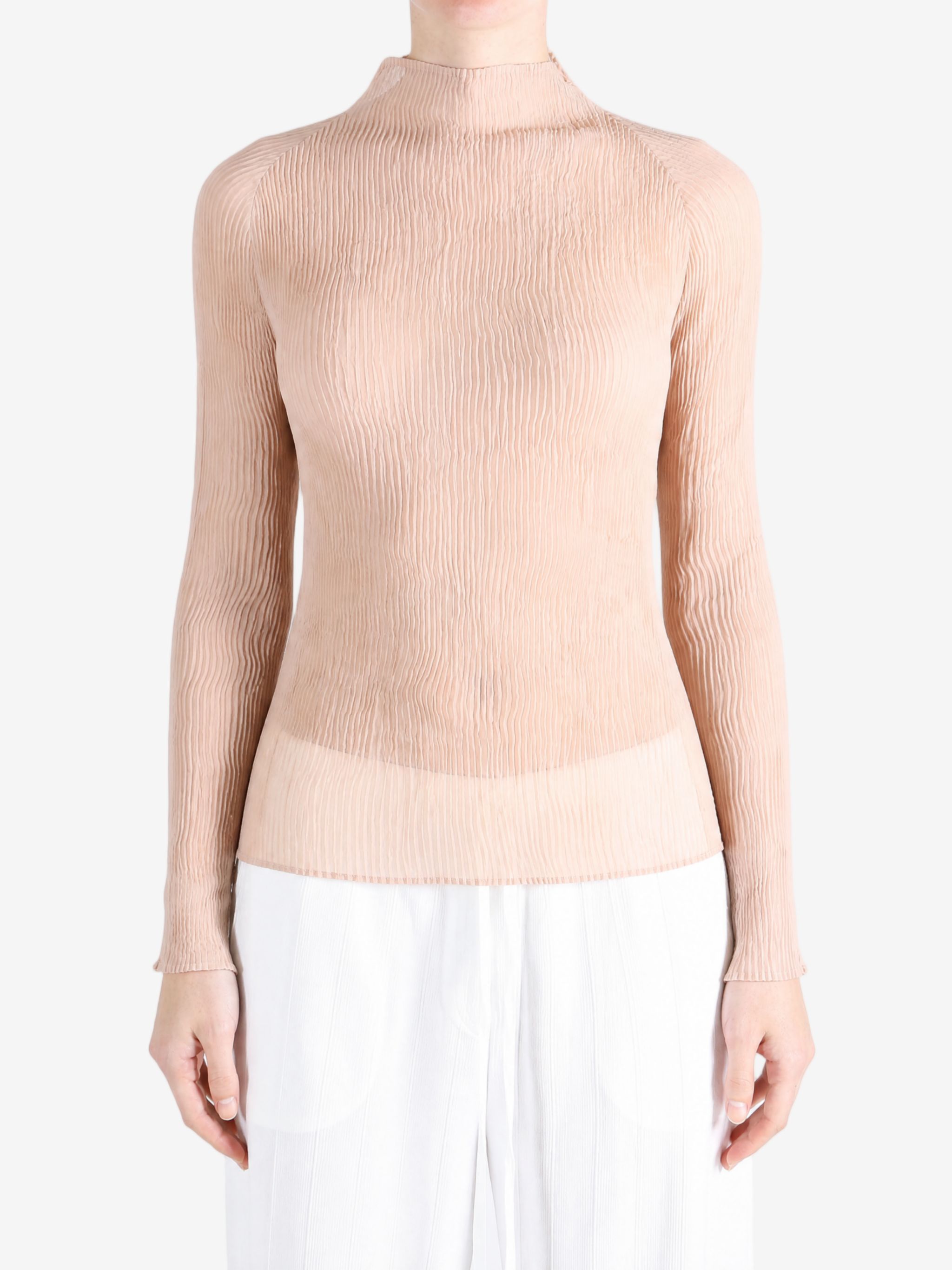 ISSEY MIYAKE 여성 시폰 트위스트 2 셔츠