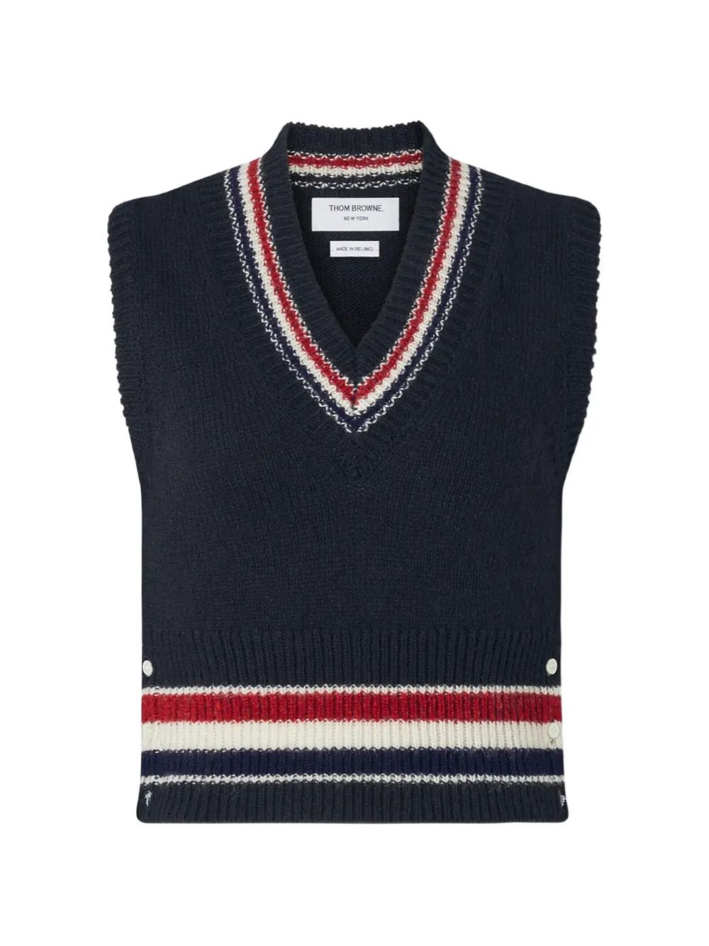 THOM BROWNE 헥터 스트라이프 디테일 조끼