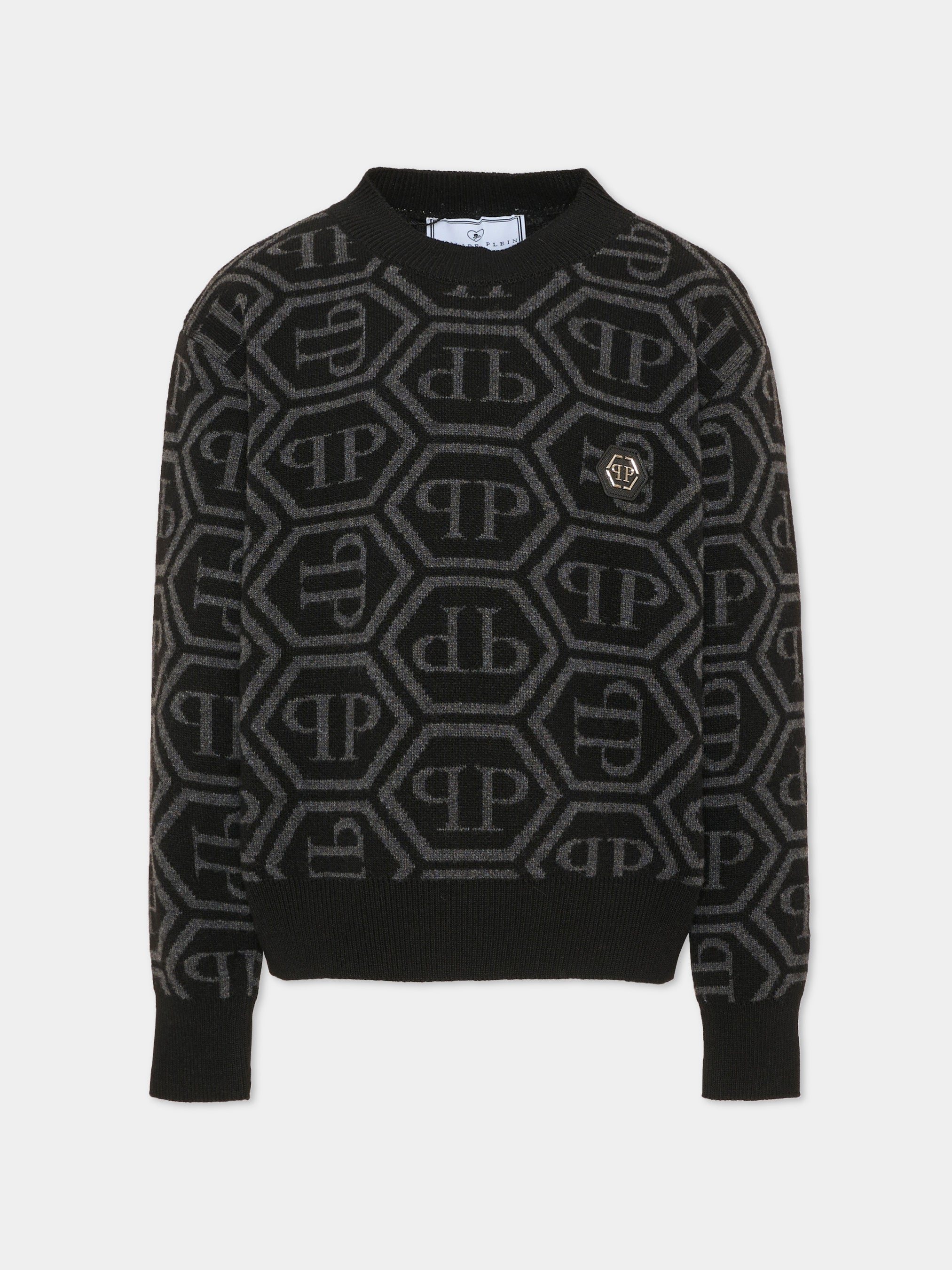 Philipp Plein Kids 모노그램 남아 스웨터