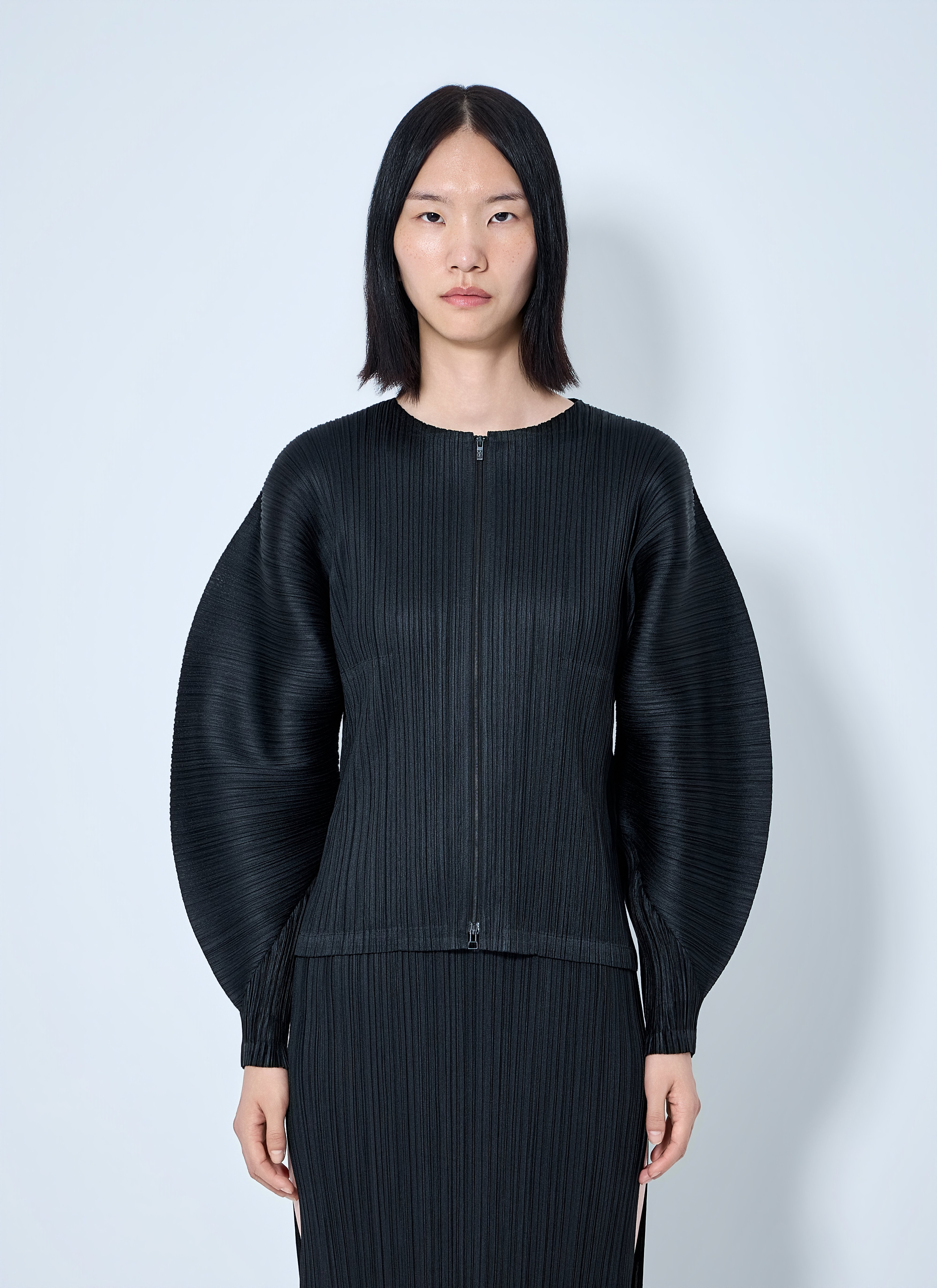 PLEATS PLEASE 플리츠 집업 탑