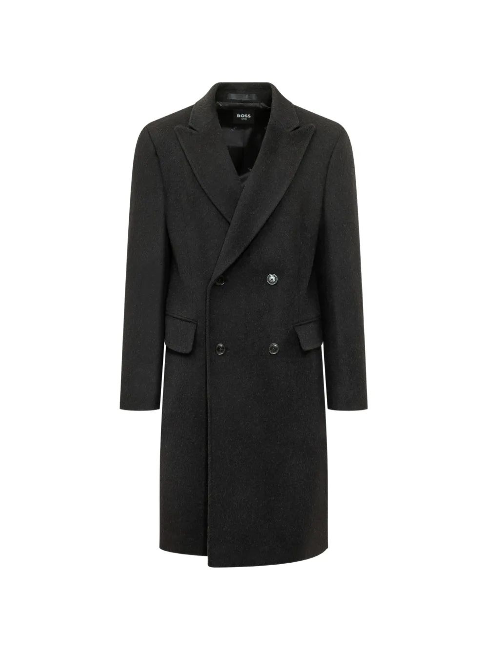 HUGO BOSS 더블 브레스트 피크 라펠 코트