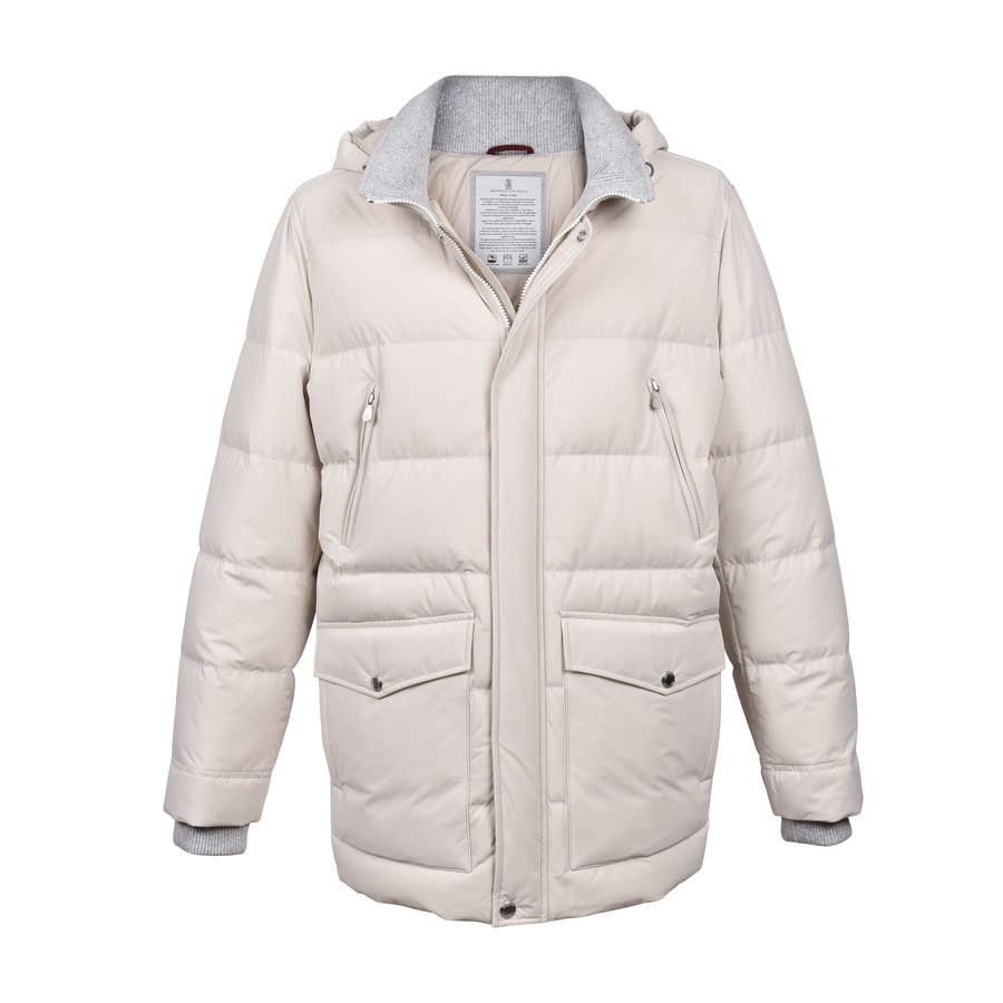 BRUNELLO CUCINELLI 오프 화이트 퀼팅 다운 파카 자켓