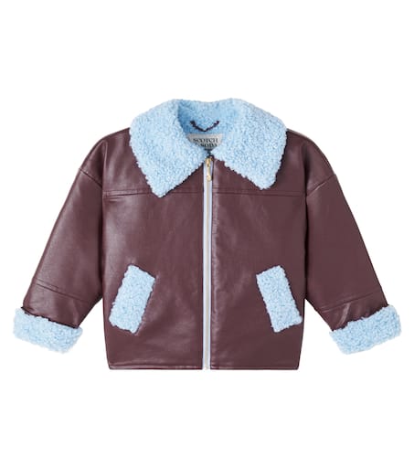 Scotch & Soda Kids 레더 이펙트 재킷