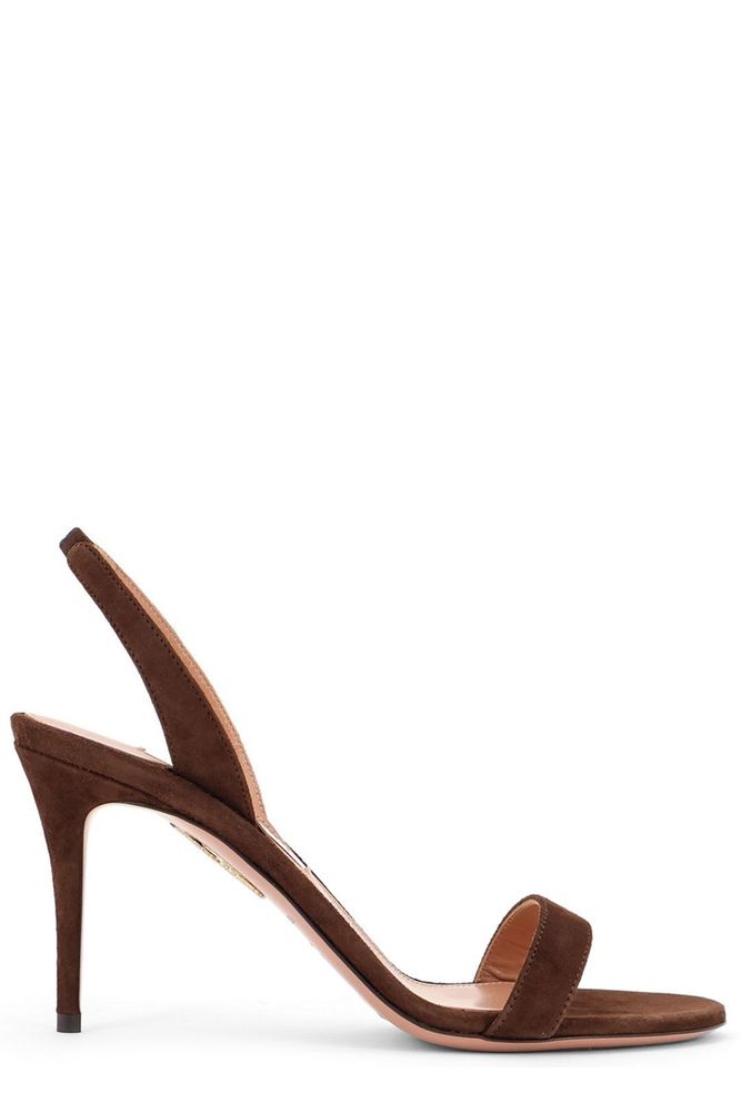 AQUAZZURA 슬링백 미드 힐 샌들