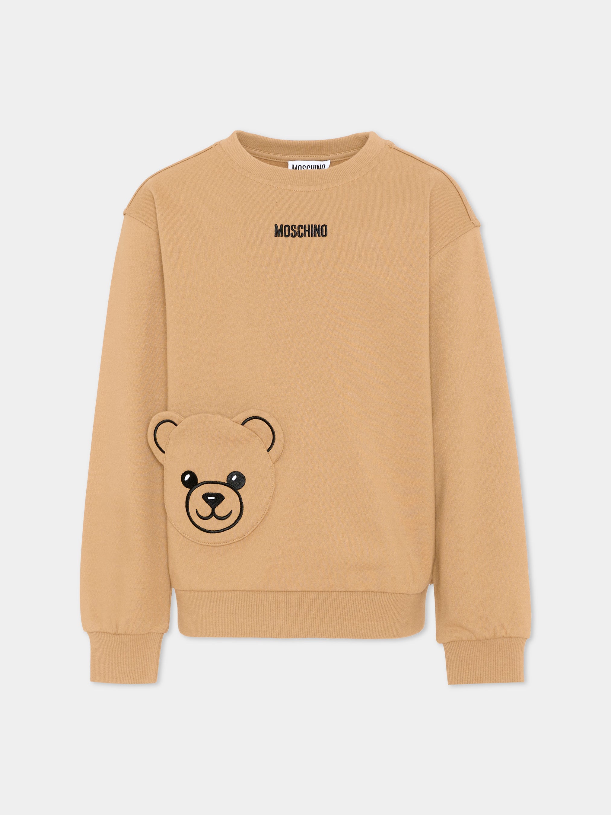 Moschino Kids 테디베어 크루넥 맨투맨 키즈