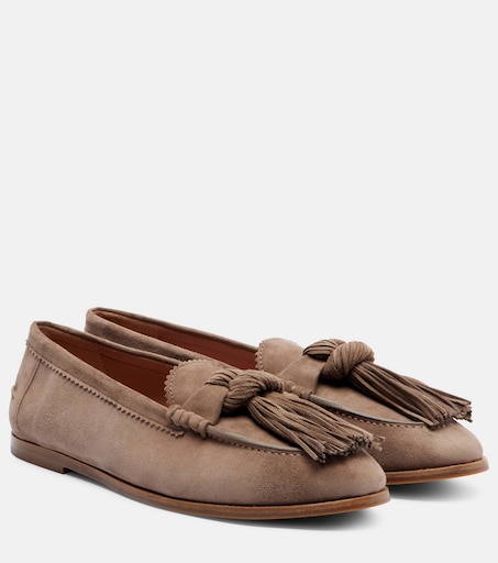 AQUAZZURA 프레디 스웨이드 로퍼
