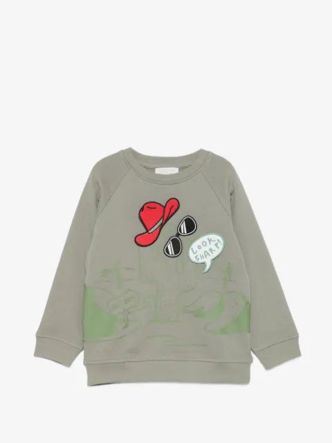 Stella McCartney Kids 그래픽 프린트 맨투맨