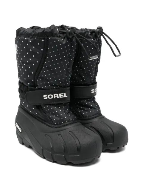 Sorel Kids 폴카 도트 스트랩 부츠