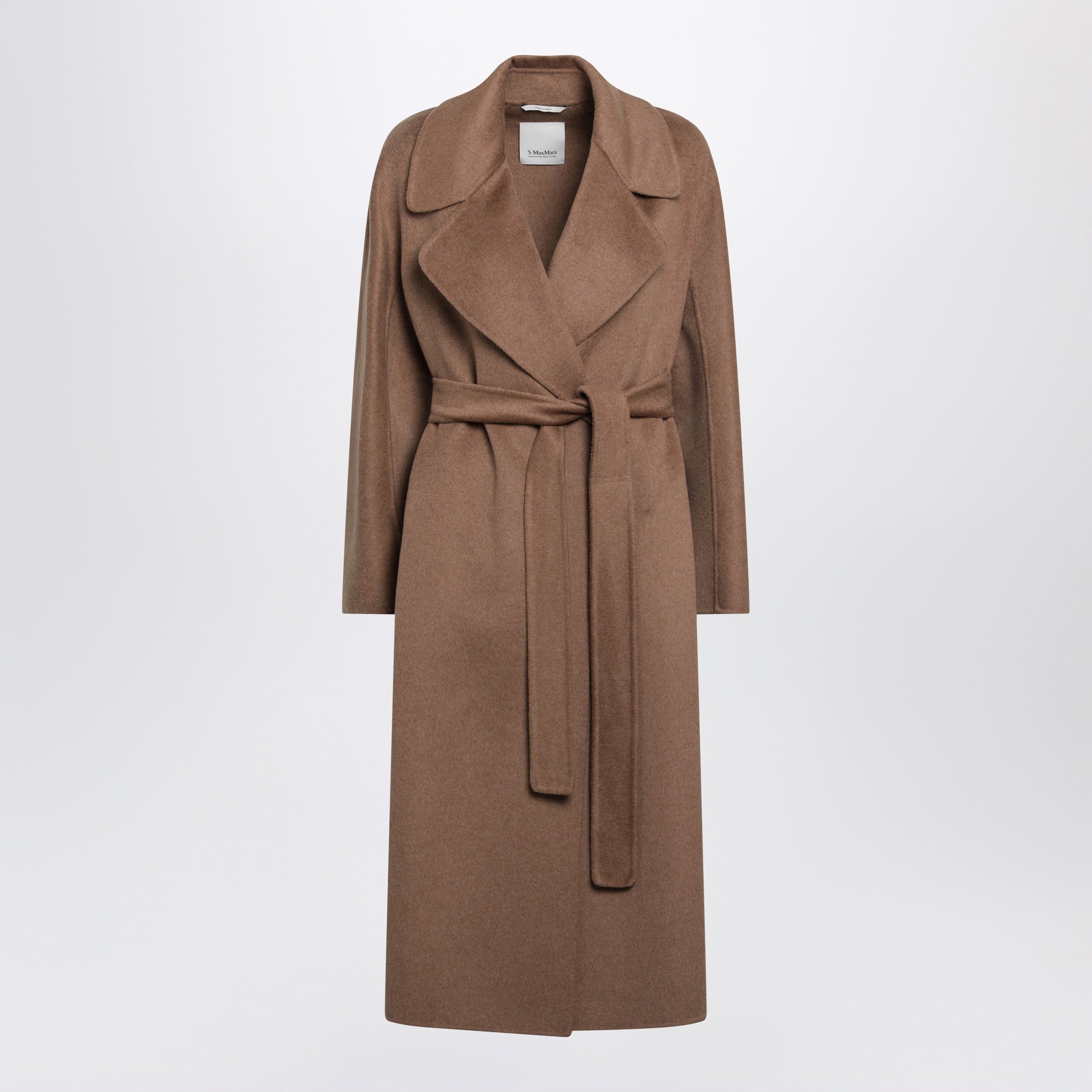 MAXMARA'S 맥스 마라스 카멜 울 캐시미어 미디 코트