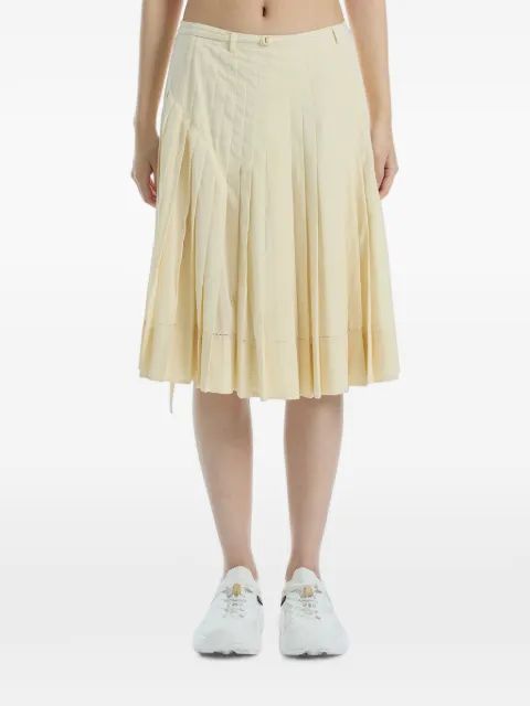 LOW CLASSIC 플리츠 벨트 미디 스커트
