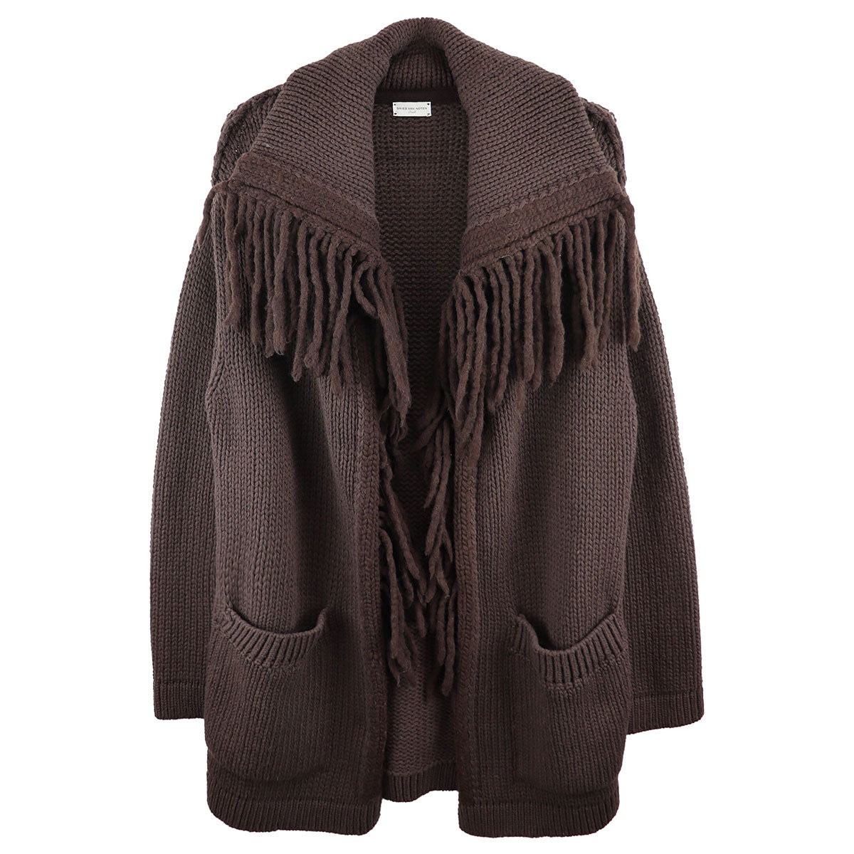 DRIES VAN NOTEN 모건 프린지 가디건