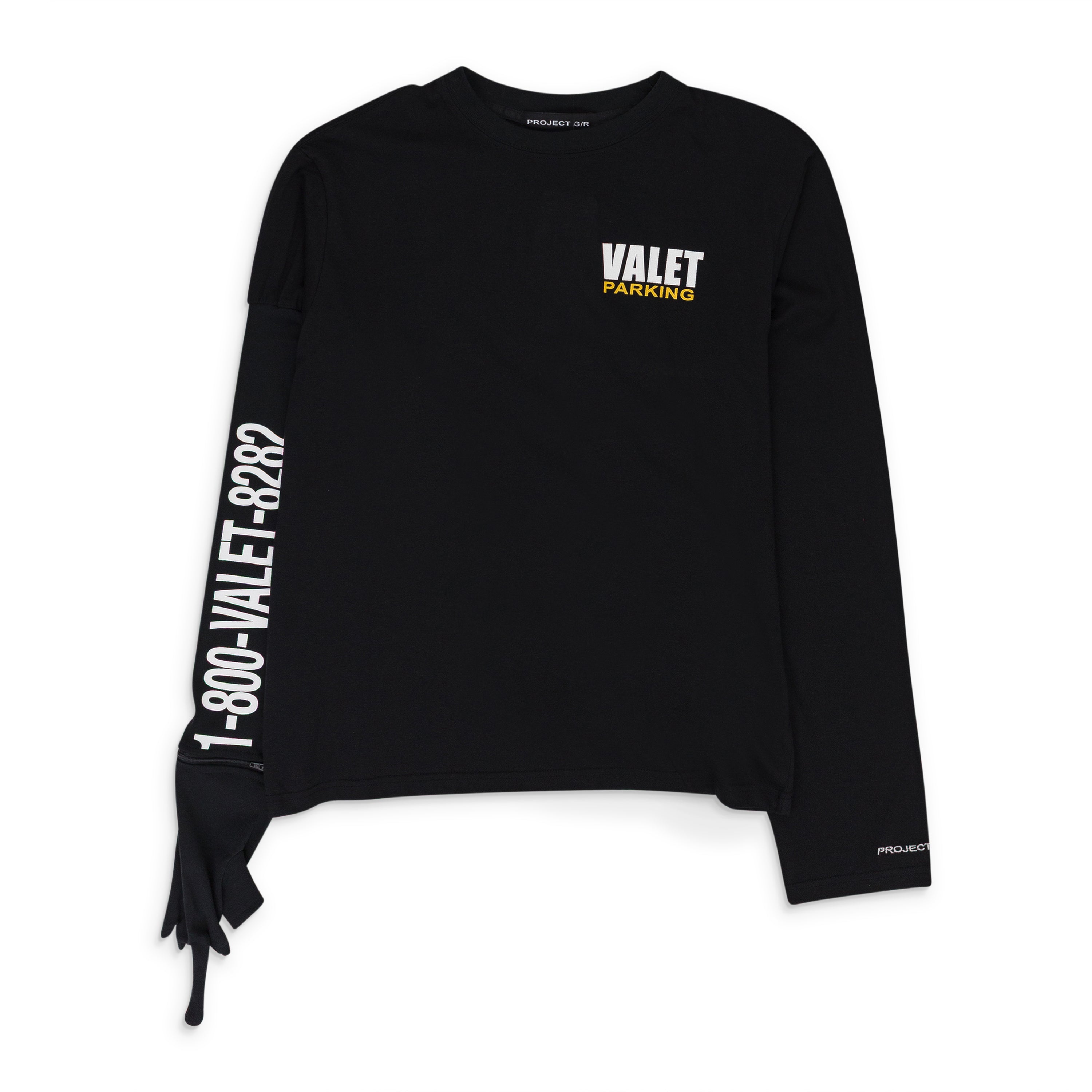 PROJECT GR 블랙 글러브 롱슬리브 티셔츠