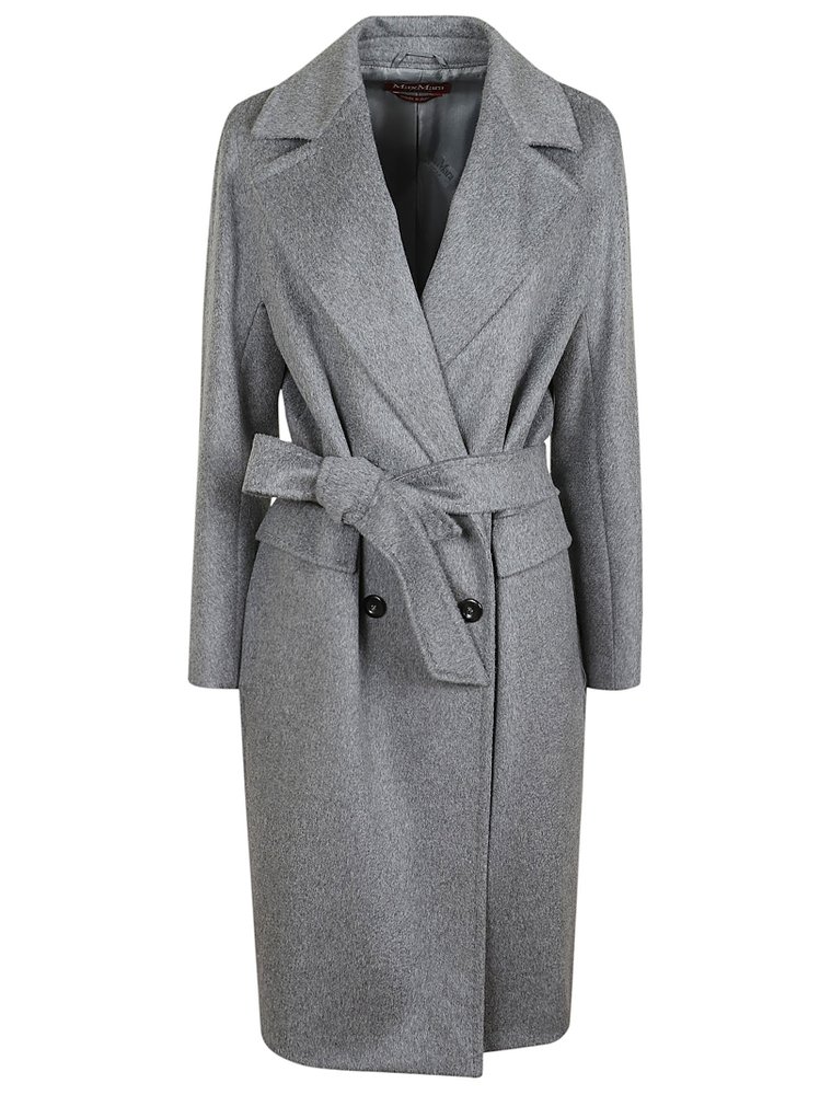 MAX MARA STUDIO 더블 브레스트 벨트 코트