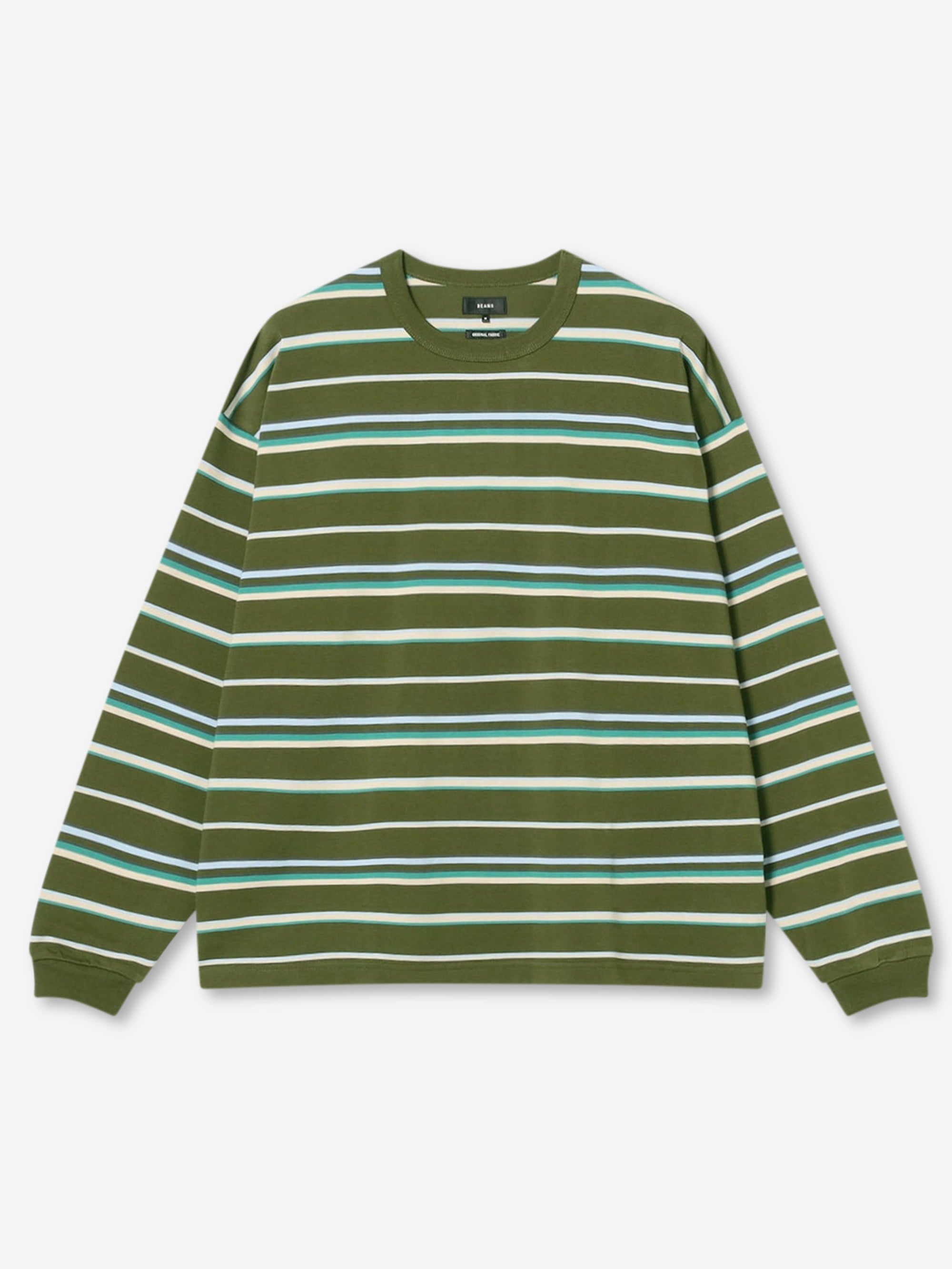 Beams Plus 보더 롱 슬리브 루즈 티셔츠