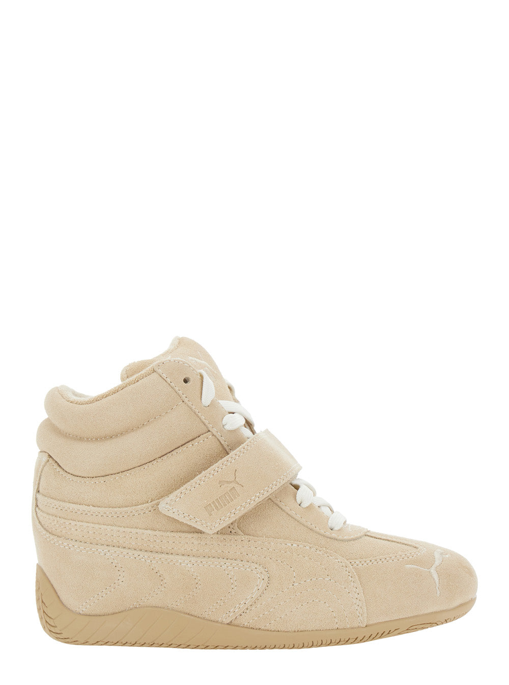 Puma 스피드캣 웨지 테크 패브릭 레이스업 스니커즈 8cm 힐