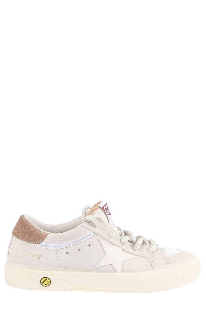Golden Goose Kids 메이 스타 패치 레이스업 스니커즈