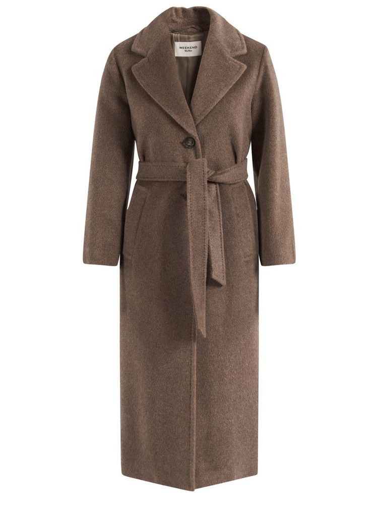 MaxMara Weekend 우크드브론트 벨티드 코트