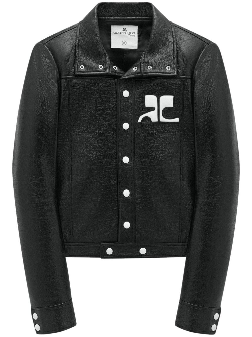 COURRÈGES 크롭 실크 나일론 자켓