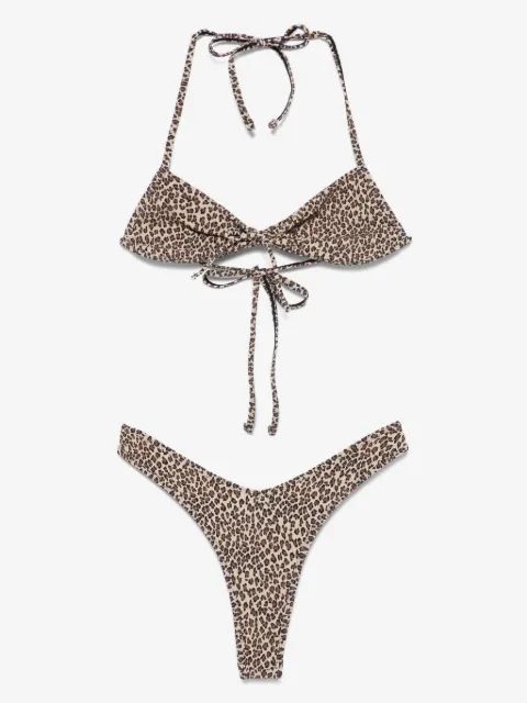Frankies Bikinis 레오파드 프린트 비키니 세트