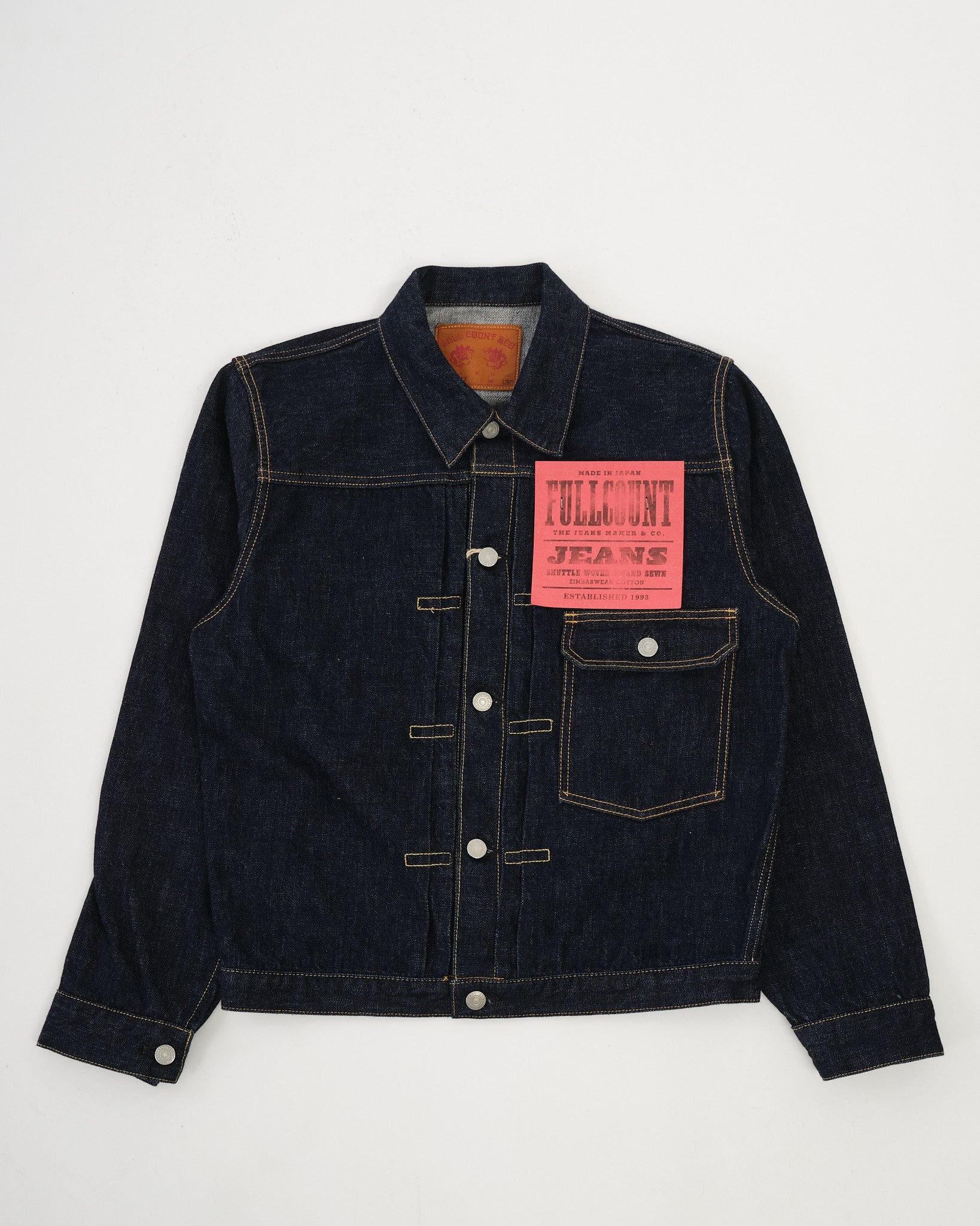 Fullcount 2107W 20 타입1 데님 자켓 13.7oz 인디고 블루