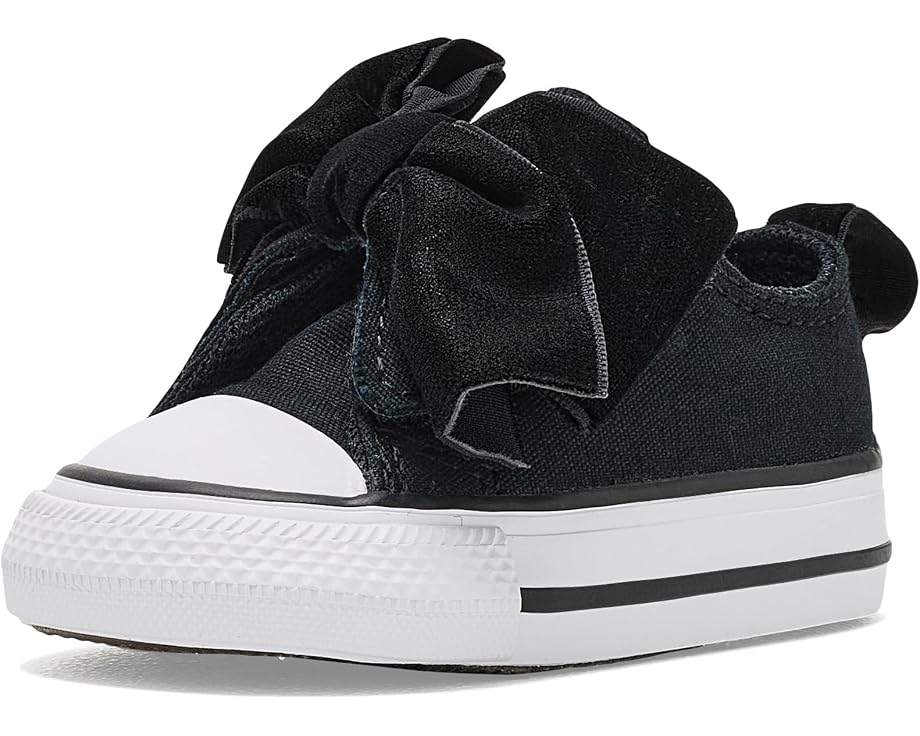 Converse Kids 척 테일러 올 스타 원 스트랩 벨벳 리본 스니커즈