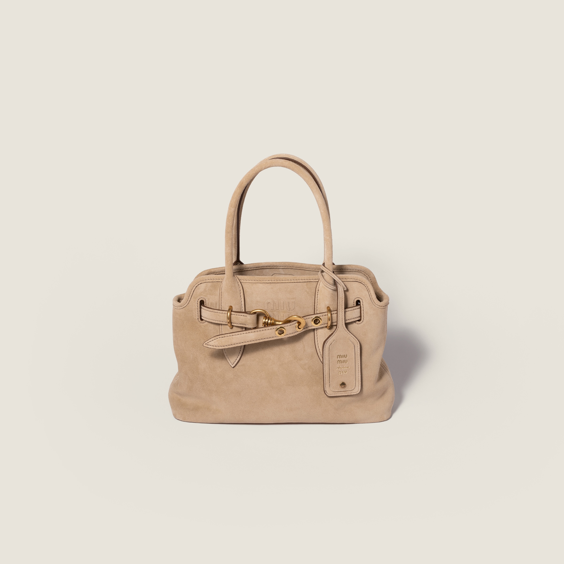 MIU MIU 아방뛰르 스웨이드 핸드백
