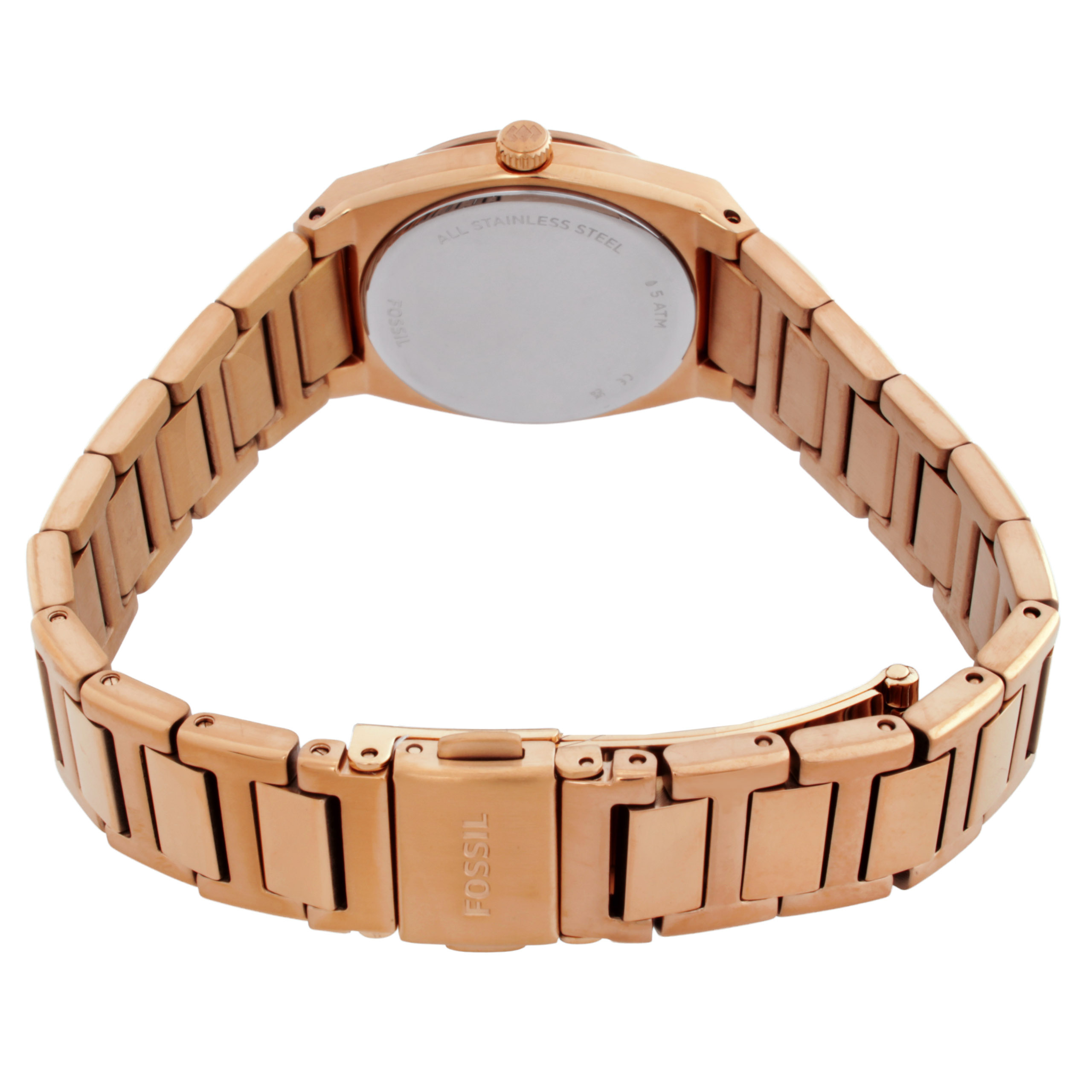 FOSSIL 에버렛 쓰리 핸드 로즈 골드톤 스테인리스 스틸 여성 시계