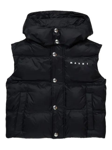 Marni Kids 로고 프린트 패딩 조끼