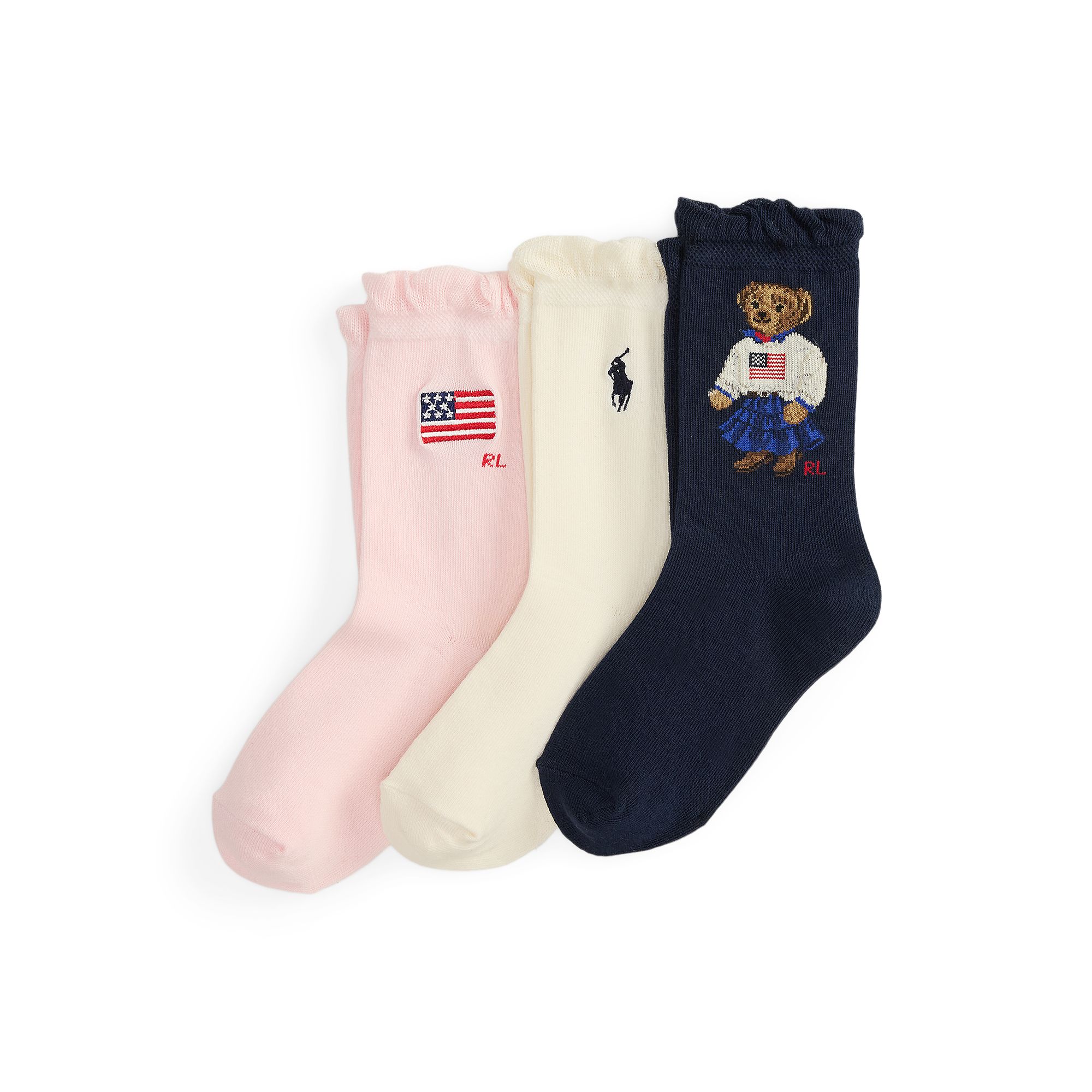 Ralph Lauren Kids 양말 3켤레 세트