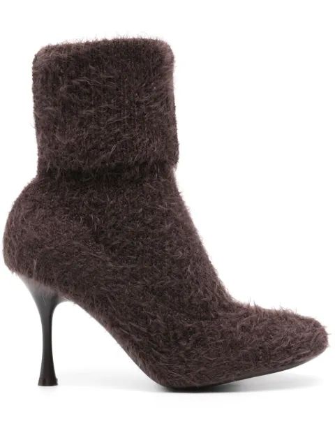 GIANVITO ROSSI 85mm 니트 앵클 부츠