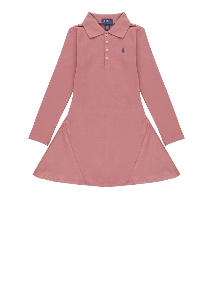Ralph Lauren Kids 폴로 롱 슬리브 원피스