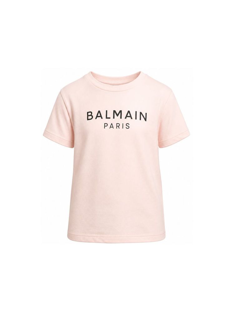 Balmain Kids 로고 프린트 크루넥 티셔츠